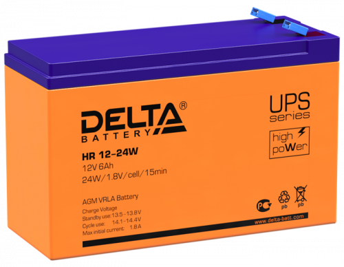 Аккумулятор DELTA HR 12-24W (12V 6 Ah)