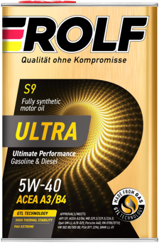 Масло Rolf ULTRA 5W40 SP/CF A3/B4 синтетическое 4 литра