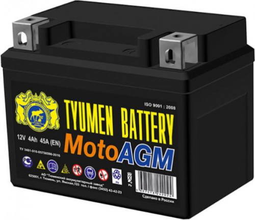 Аккумулятор 6МТС4 - AGM (Гелевый) TYUMEN BATTERY фото магазина Бери Масло