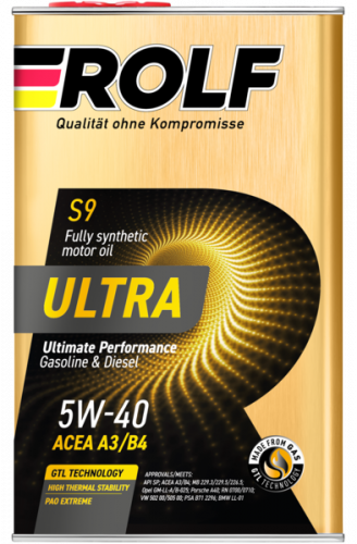 Масло Rolf ULTRA 5W40 SP/CF A3/B4 синтетическое 1 литр