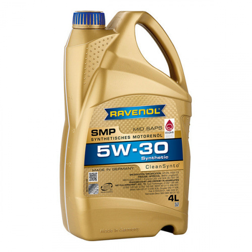 Масло моторное RAVENOL VMO 5W30 SN C3 (синтетика) 4 л