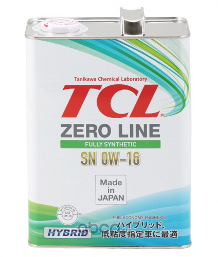Масло моторное TCL Zero Line Fully Synth Fuel Economy SP GF-6 0W16 4 л