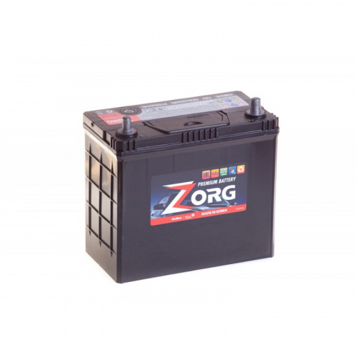 Аккумулятор ZORG 50 Ah 450 A (B24L) тонкие клеммы бортик ОП фото магазина Бери Масло