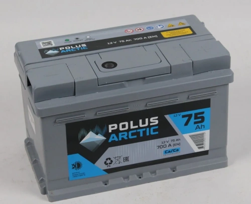 Аккумулятор POLUS ARCTIC 75 Ah 700 A низкий Турция фото магазина Бери Масло