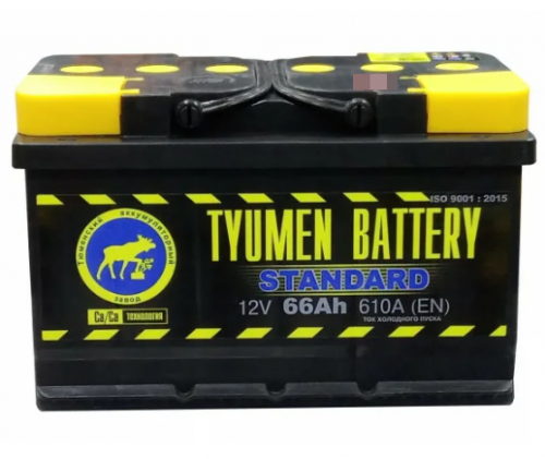 Аккумулятор TYUMEN 66 Ah 610 A battery STANDARD ПП (Ca/Ca) фото магазина Бери Масло