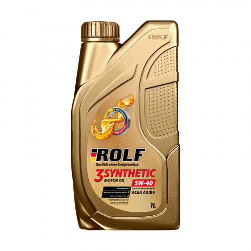 Масло Rolf 3-Synthetic 5W40 A3/B4 синтетическое ПЛАСТИК 1 литр