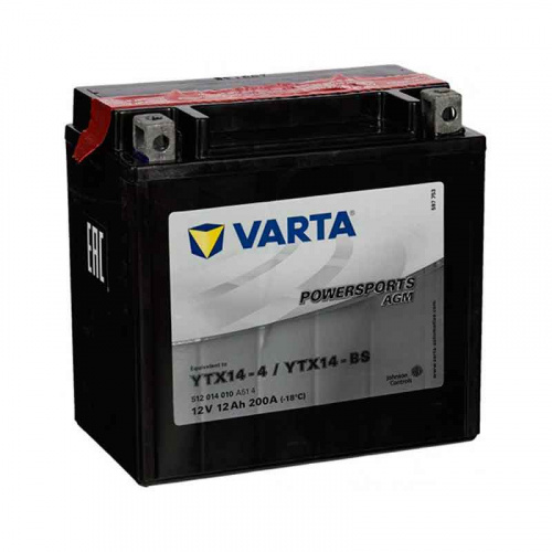 Аккумулятор VARTA POWERSPORTS 12V/12Ач (512 014 010) AGM фото магазина Бери Масло