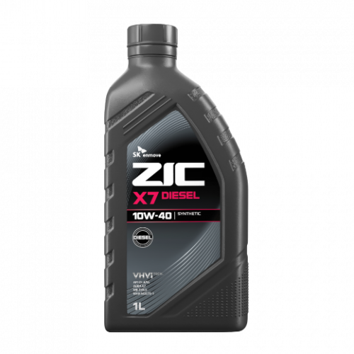 Масло ZIC 10W40 X7 Diesel Cl-4 синтетическое 1 литр (Аналог ZIC 5000 10/40)
