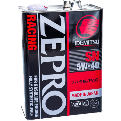 Масло моторное IDEMITSU ZEPRO RACING SN 5W40 4 л