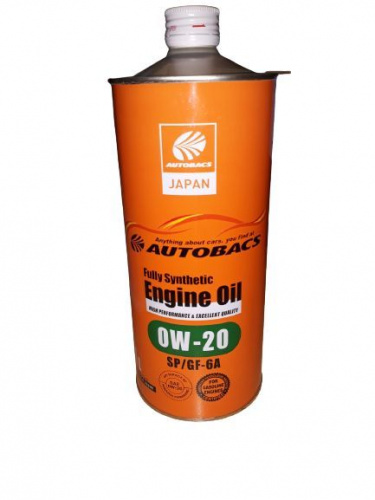 Масло моторное AUTOBACS Fully Synthetic Engine Oil 0W20 SP/GF-6A синтетическое 1л