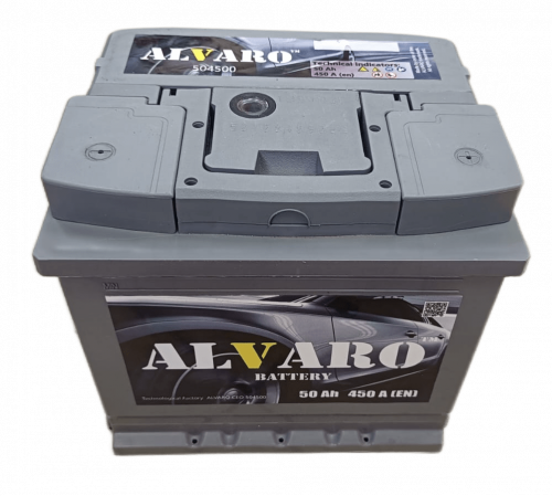 Аккумулятор ALVARO 50 Ah 450 A ОП кубик C6 фото магазина Бери Масло