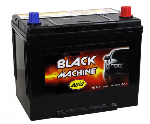 Аккумулятор BLACK MACHINE 75 Ah 640 A ASIA ОП фото магазина Бери Масло