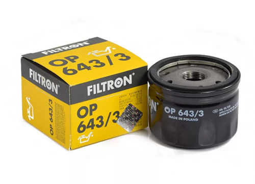 Фильтр масляный Filtron Op643/3 (Аналог W75/3)