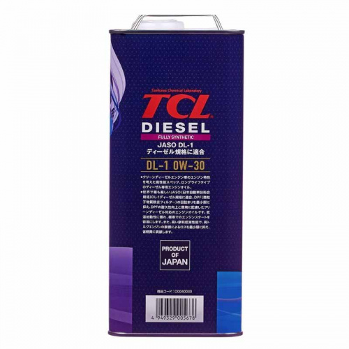 Масло для дизельных двигателей TCL Diesel Fully Synth DL-1 0W30 4 л