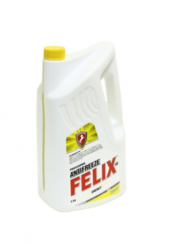 Антифриз Felix PROFESSIONAL Energy -45 желтый белая канистра 5 л фото магазина Бери Масло