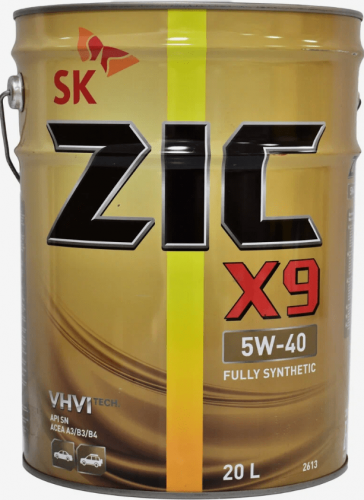 Масло ZIC X9 5W40 API SP A3/B4 502/505 MB 229.5, 226.5 BMW LL-01 20 л