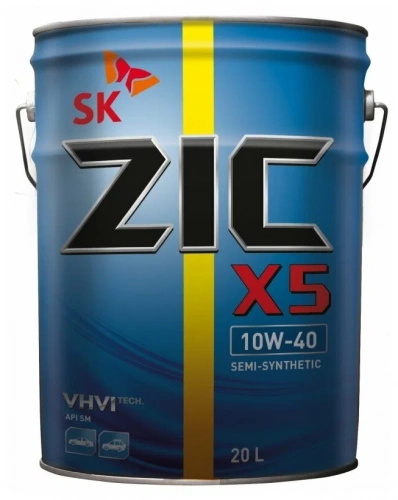 Масло ZIC 10W40 X5 п/синтетическое 20 л